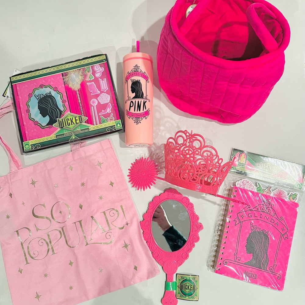 NEW Wicked Movie Target Bullseye Glinda Bundle, Tote, Tumbler,Crown,Journal Sets